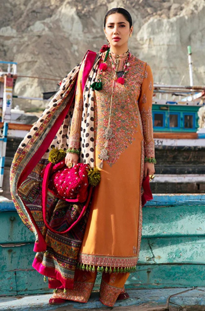 Hussain Rehar Dhanak Embroidered 3Pc