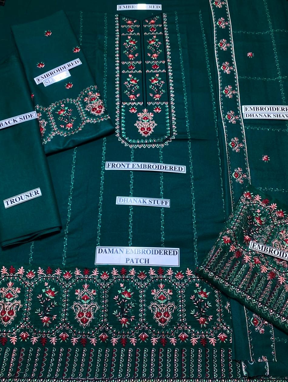 Alternative view of Mohagni Dhanak Embroidered 3Pc