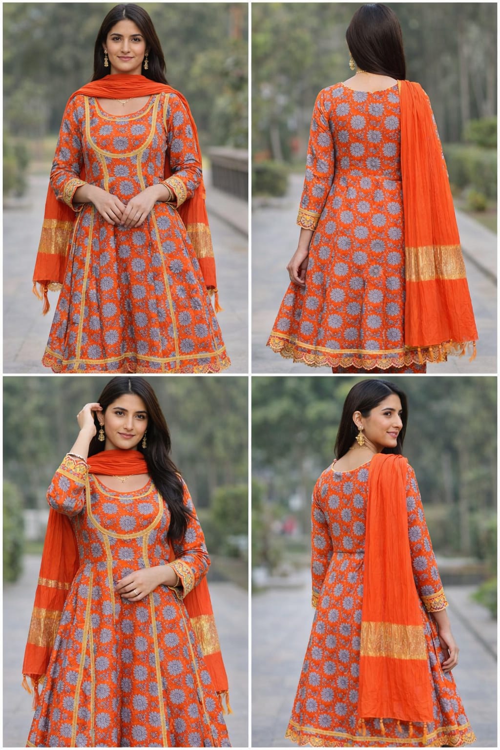 Rust Royale – Festive Floral Frock Set - Image 3